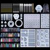 Queta Stampi in Silicone per Gioielli, Queta 284pcs Stampi in Resina Epossidica Trasparente Stampi in Resina per Pendenti Creazione di Gioielli Artigianato DIY con Stampi per Colata Set di strumenti