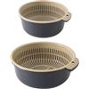 Generic Set di ciotole scolapasta, cestello per verdure, da cucina media con fori di scarico rapido, contenitore con base antiscivolo, utensile da cucina multiuso, per lavare i noodle, setacciare i