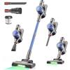 Dzaki Aspirapolvere Senza Fili, 45KPa 50Mins Scopa Elettrica Senza Fili con Autoportante, Display LED intelligente,Leggero aspirapolvere ricaricabile antigroviglio,Potente per Pavimenti (Blu)