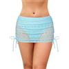 SHEKINI Baderock da donna in pizzo con slip interno, scava, a vita alta, da spiaggia, per la pancia, trasparente, per il nuoto, azzurro/verde, L