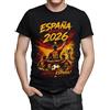 Los Eventos de la Tata. Detalles que ena Los Eventos de la Tata. Maglietta della Spagna Mondiale 2026, unisex, 100% cotone, stile retrò, per fan della Spagna, taglie da XS a 5XL, Nero , L