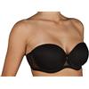 Selene Reggiseno Donna Balconcino con Ferretto e Spalline removibil Coppa Art. Esmeralda (5, Nero)