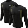 CL convallaria Confezione da 4 o 2 maglie termiche da uomo a maniche lunghe foderati in pile, strato base, maglie Long John per uomo, M