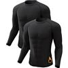 CL convallaria Pantaloni Termici Uomo Pantalone 1 o 2 Confezioni di Mutande Lunghe da Uomo, Intimo Termico, Strato di Base, Foderato in Pile, per Il Freddo