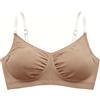 Xkqjlp Reggiseno da ballo senza cuciture per donne e ragazze, spalline trasparenti, regolabile, invisibile, senza schiena, perfetto per balli, non per coppa D +, Beige, XL