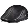 Generic Cappello di cuoio all'aperto degli uomini di inverno berretti maschio caldo protezione dell'orecchio cappuccio del cuoio genuino papà cappello tempo libero