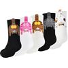 Queenshin 5 Paia Calzini Gatto 3D con Palline Donna in Cotone Simpatici Calzini Divertenti Fantasia Regali per Amanti dei Gatti 35-39 Ragazze Morbido e Traspirante