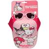 CERDÁ LIFE'S LITTLE MOMENTS Ciao Kitty - Set berretto e occhiali da sole per bambini e ragazze, con licenza ufficiale per l'estate, la spiaggia e l'uso quotidiano