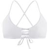 Ocean Blues Top bikini da donna con spalline e apertura frontale, imbottitura rimovibile regolabile e incrocio sulla schiena