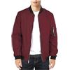 Shuanghao Uomo Primavera Autunno Classica Leggero Casual Jacket Cappotto Cotone Softshell Sottile Sportiva Baseball Bomber Collare Estivo Comodo Giubbotto All'Aperto Giacca Uomo Rosso scuro M