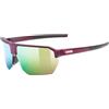 Uvex vectiv set - occhiali sportivi per adulti - 100% protezione UVA, B, C - comfort senza pressione e tenuta perfetta - cranberry tr.m/mir.rose - one size