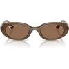 Ray-Ban Occhiali da sole ovali RB4441D, Marrone opale/Marrone scuro, 53 mm