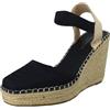 Spot On Savannah F2305 - Espadrillas da donna con zeppa alta, sandali estivi, blu navy, 37 EU