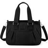 DORRISO Donna Borsa Tracolla Moda Borsa Viaggio Borse Leggero Mano Borsetta Messenger Bag per Shopper Casual Lavoro Vacanze Impermeabile Nylon Nero