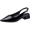Jemnpela Scarpe Donna Punta Affilata Slingback Tacco Basso Blocco 3cm Tacco Vintage Pumps Comode Cinturino Caviglia Fiocco Eleganti Matrimonio Ufficio Lavoro Festa Appuntamenti Abbigliamento Quotidiano
