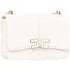 Elisabetta Franchi Borsa a tracolla con dettaglio logo BS91A61E2 Avorio