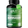 PARAFARMACIA, ORGANIC VITAMINS & FOOD OVF Glucomannano Forte 4000 mg, 180 Capsule con Ginkgo Biloba, Vitamina B3 e Cromo, Integratore Alimentare con Glucomannano Puro da Radice di Konjac, Tè Verde e Bamboo, Made in Italy