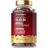 Horbäach Olio di Krill Puro Antartico 2000mg con Astaxantina e Fosfolipidi | 120 Perle per 2 Mesi | Acidi Grassi Omega 3 con 340 mg di EPA e DHA | Integratore Olio di Pesce | di Horbaach
