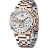 MF MINI FOCUS Orologi da uomo d'affari (cronografo/impermeabile/luminosi/calendario/24 ore), grande quadrante in acciaio inox, orologi da uomo