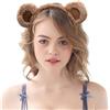 LUYANFX Cerchietti Orecchie da Animale, Fascia per Capelli di Orecchie Animali in Peluche, Accessori Costume Cosplay di Halloween Carnevale per Bambino Adulti