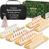 SOOPOTAY Rummy Cup - Gioco da tavolo per 2-6 giocatori, 160 piastrelle in melamina, 6 supporti in legno, valigetta premium e sacchetto, gioco da viaggio per adulti