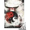 QHVMXCZB Volpe Bianca Mistica Giapponese Puzzle 1000 Pezzi per Adulti Carta Scena Yin Yang Relax Casa Famiglia Decorazione Regalo 38x26cm/1000pcs