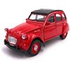Toi-Toys Toi Toys Welly modello di auto Citroën 2cv Duck veicolo d'epoca in miniatura scala 1:39 / L 12cm rosso aperto