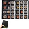 Kinesgsg 120 Tasche Raccoglitore Monete, 3 x 3 cm Porta Monete da Collezione, Raccoglitore Monetes 2 Euro, Raccolta Album Libro, 10 Pagine, Album Portamonete per Euro, Sterlina, Pence