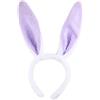 Zeiwohndc Cerchietto con orecchie pelose in peluche con orecchie da cartone animato, accessorio per capelli per feste e feste in costume di Pasqua