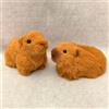 lilizzhoumax Capybara Statuina Set da 2 Realistico Capivara Ornamento con Pelliccia Sintetica e Anima in Resina Peluche Animale Selvatico Decorazione Casa Ufficio Scrivania 7cm e 9.5cm