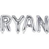 Unknow Palloncino FOIL MYLAR ARGENTO scritta nome RYAN 35 cm