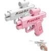 LONZIKP Pistole ad Acqua Prank 2 Pezzi (Bianco/Rosa), Ricarica Anti-Per dita, Giocattolo Estivo per Piscina Spiaggia e Scherzi