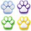 KYLOS 4 Pezzi Squishy Zampe Di Gatto, Antistress Kawaii, 3,5Cm Taglia, Colori: Viola-Bianco, Giallo-Bianco, Verde-Bianco, Blu-Bianco