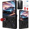 Coaptop XF40 V console da gioco portatile, schermo IPS da 4 pollici con 128 GB e 22.000 giochi, batteria da 4000 mAh, sistema Linux, 2 joystick rimovibili e borsa di memoria (nero, 128 G)