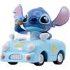 Disney YuMe Stitch Blue Sports Car 5,6 cm Mini figura da collezione in scatola con finestra Hero | Prodotto Disney con licenza ufficiale | Regalo giocattolo per bambini, adulti e fan del cinema | Ottieni