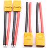 VISSQH 2Paia(4pezzi) XT90H XT90 Cavo Maschio Femmina XT90H connettori con Cavo di Silicone100 mm 10 AWG,XT90 Spina per Batteria RC Lipo Cavo