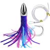 RichVibe Esca morbida da pesca a traina, 140 cm, 48 g, testa in lega di zinco con gonna in silicone e gancio 6/0, per attrezzatura da pesca in acqua salata di polpo e calamari