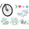 Abiyou 288 Pezzi Decor per Raggi di Biciclette, Decorazioni di Perline per Raggi per Bici Colorate, Perline Colorate per Bicicletta, Clicker per Raggi Riflettenti per Biciclette, per Biciclette