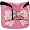 GuoChe Mazzuolo di copertura per putter da golf con chiusura magnetica Coprimazza per mazza quadrata in pelle PU San Valentino Coquette Bow con cuori