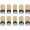 Generic Set di Punte per Stecche da Biliardo Durevoli da 10 Pezzi per Un Perfetto Controllo della Palla per Giocatori di Snooker Rame + Pelle PU (10MM)