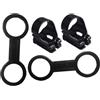 IWOWHERO Fermacinturino per Maschera Subacquea Chiusura Rapida, 4 Pezzi | ABS e Silicone, per Tubo Ellittico e Snorkeling, Nero, Ricambio Compatto per Sport Acquatici