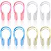 guduling 8 clip per naso da nuoto | Pinza nasale nuoto adulto in silicone per dilettanti o principianti, multicolore