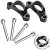 RichVibe Distanziale in lega di alluminio nero per manubrio tt da 31,8 mm, Trial per Bike Booster Pad con viti M5, disponibile in altezze da 10 mm e 20 mm