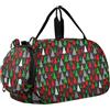GuoChe Borsone da viaggio per bambini, ragazzi e ragazze | Borsone sportivo da notte con scomparto per scarpe Merry Christmas Trees con motivo scozzese e leopardato