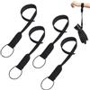 PH PandaHall 4pz Laccio da Polso per Guanti da Sci Laccio Portaguanti in Plastica Nero per Uomo e Donna Sci Snowboard e Attività all'Aperto, 41x2.9cm