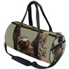 GuoChe Borsone sportivo rotondo leggero con tasca interna, borsa da palestra per uomo e donna, borsone per viaggi, sport, bradipo, simpatico animale divertente, giungla tropicale, bradipo, orso, idea regalo