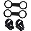 FOMIYES 4 Pezzi Snorkel Keeper Nero per Maschera e Boccaglio, Set Clip