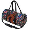 GuoChe Borsone sportivo rotondo leggero con tasca interna borsa da palestra per uomo donna borsone per viaggi sport fuochi d'artificio 4 luglio uomini Sasquatch Usa Flag US
