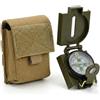 Generic Bussola Outdoor con Custodia Molle Oxford 1000D for Trekking Viaggio Mappa | Quadrante Ampio Lente Anello Dito Scala Mappa 1:25000 Corpo 75 x 55 x 25 mm Borsa 90 x 80 x 35 mm