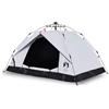 SYDE Tenda da campeggio Igloo per 2 persone, tessuto opaco, bianco